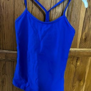 Royal blue Lululemon workout tank.